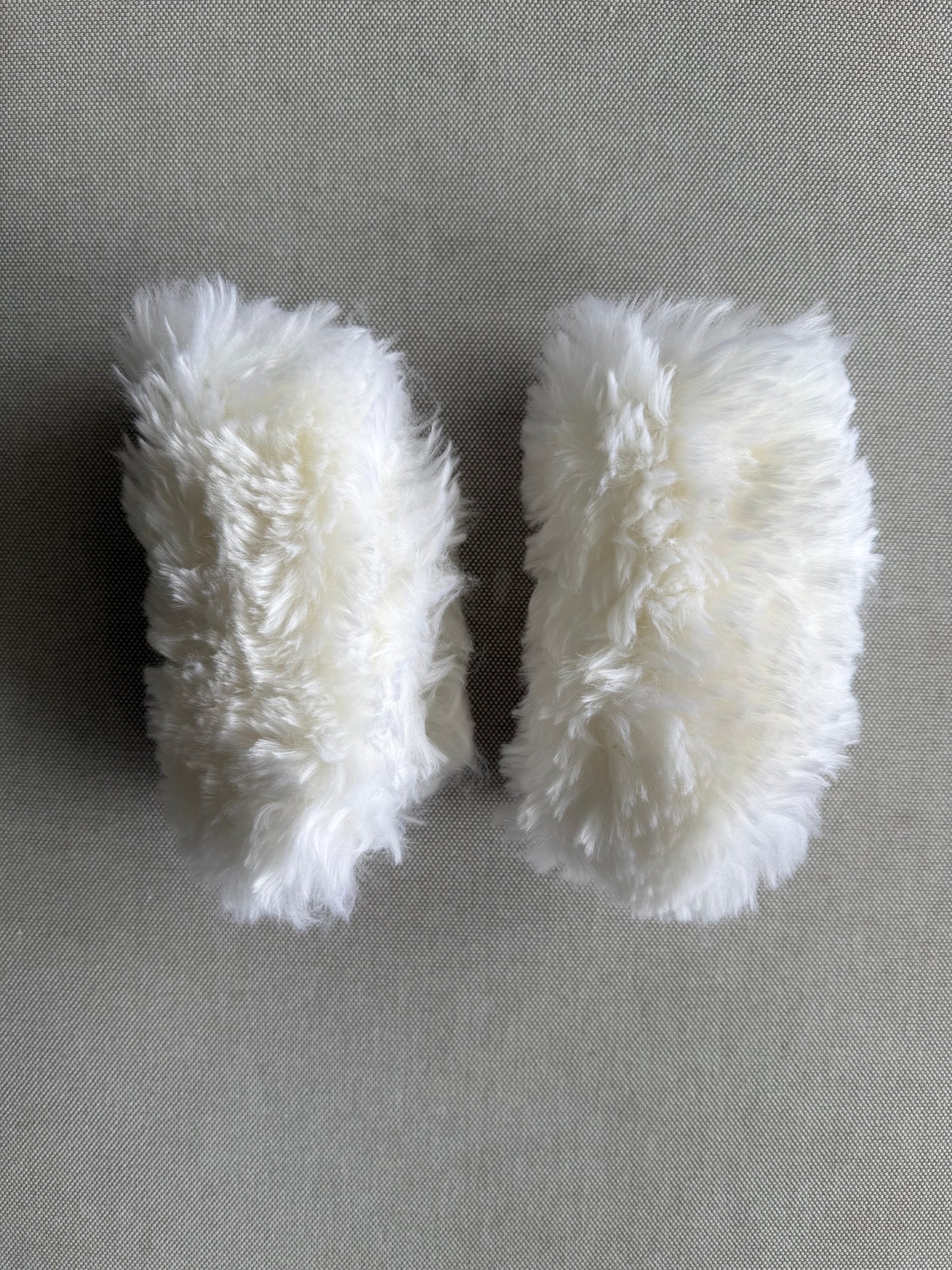 Luxury Australian Sheepskin Strap Covers White