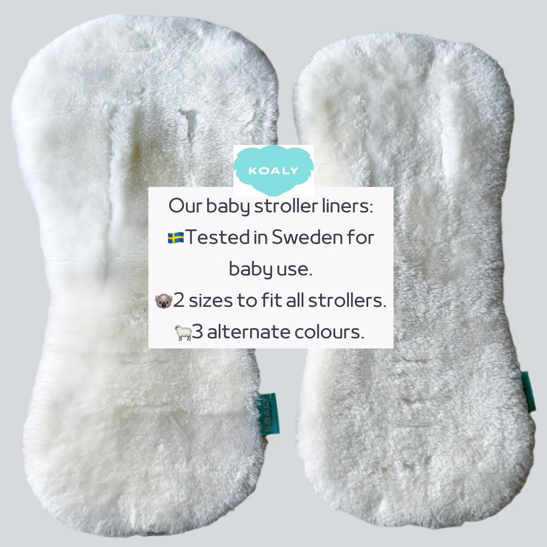 Australian Sheepskin Stroller Liner for Baby - Brown