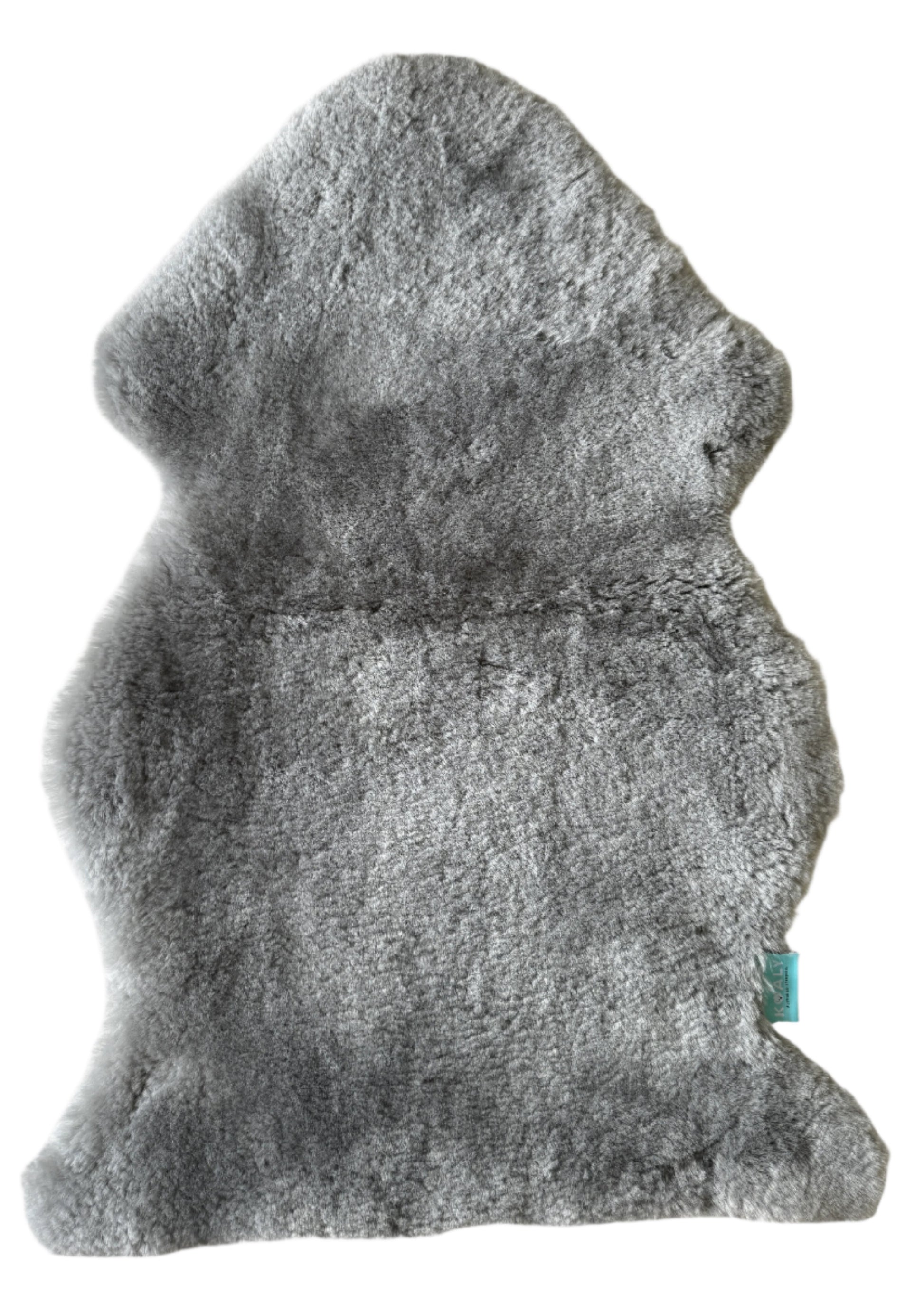 Grey australian sheepskin rug for baby