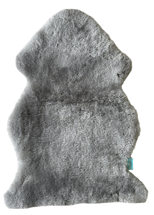 Grey australian sheepskin rug for baby