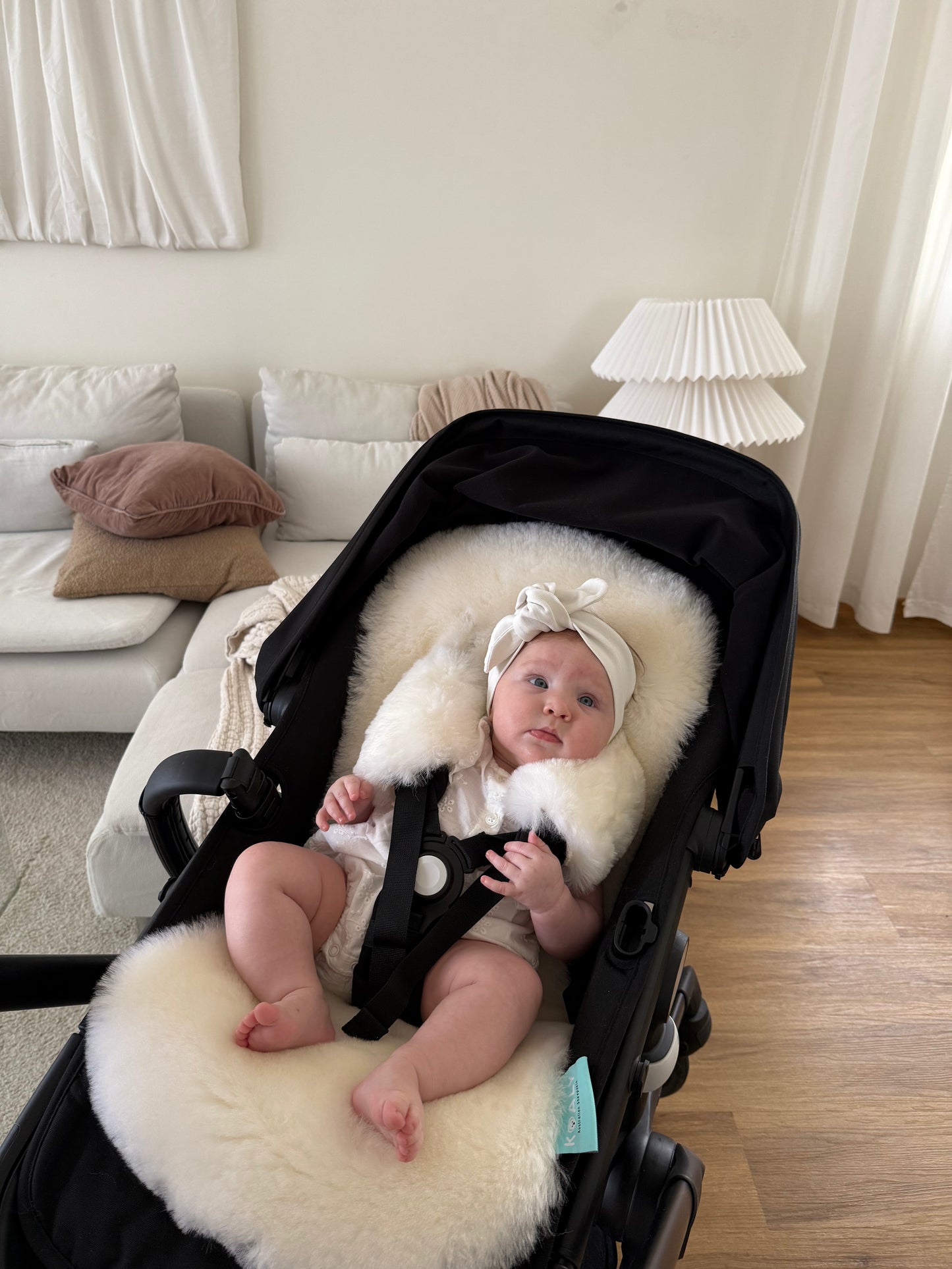 Luxury Australian Sheepskin Strap Covers White