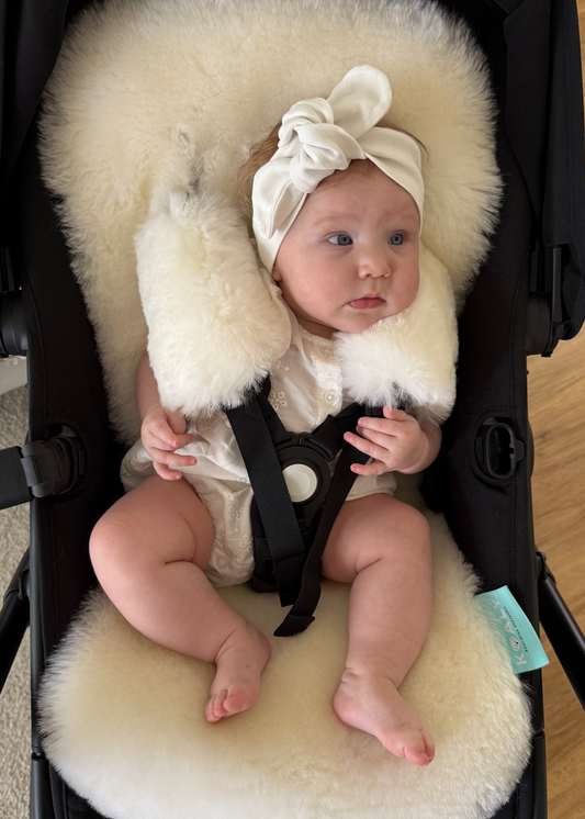 Australian Sheepskin Stroller Liner -  White
